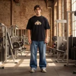 Alpha Flex Premium oversized Tee – Beast Embroidered Drop