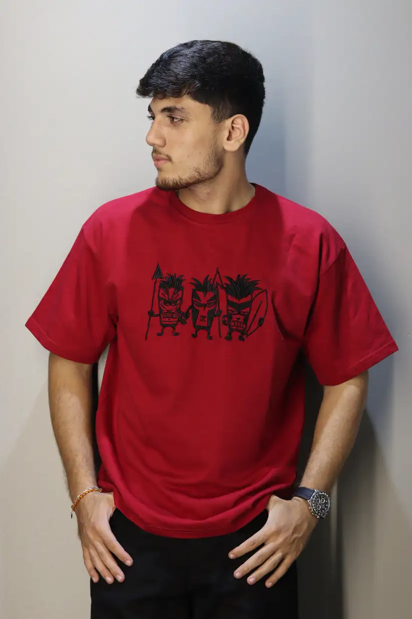 Tribal Fury – Oversized Tee – Beast Embroidered Drop