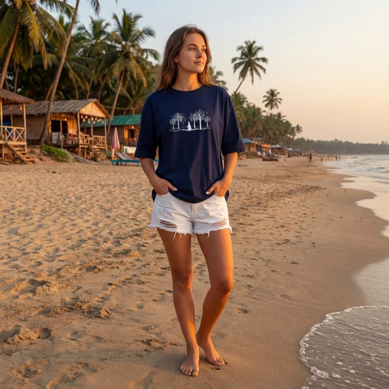 Tree Oversized Tee – Beast Embroidered Drop