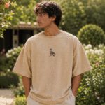 Woodland Sparrow Embroidered Oversized T-Shirt