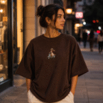 Vintage Ride Embroidered Oversized T-Shirt