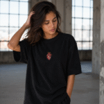 Heartbeat Embroidered Oversized T-Shirt