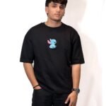 Lilo & Stitch Pattern – Oversized Tee – Beast Embroidered Drop