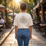 Lion Pattern backside – Oversized Tee – Beast Embroidered Drop